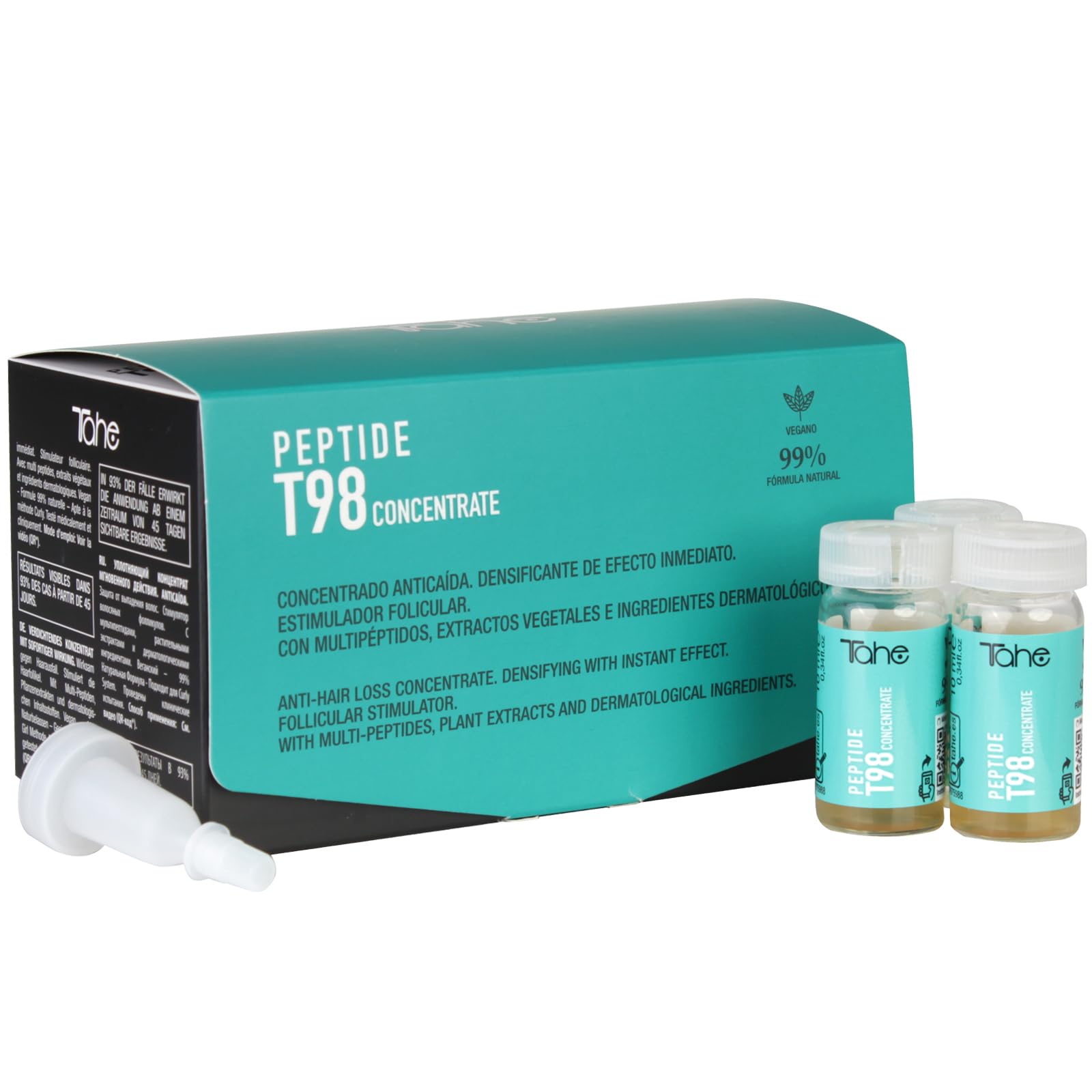 Tahe Peptide T98 Pack Program zapobiegający wypadaniu włosów: Leczenie koncentratem 6 x 10 ml + Szampon przeciw wypadaniu włosów 300 ml