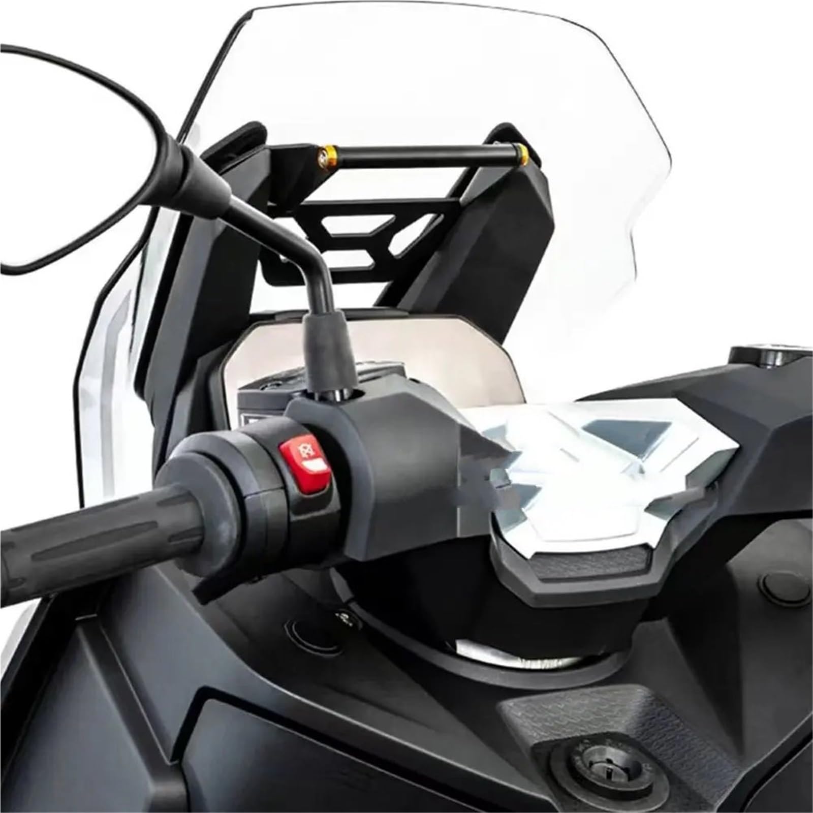 Pasuje do akcesoriów motocyklowych Pasuje do BMW C400GT 2025 Uchwyt nawigacji GPS z aluminium CNC Uchwyt przedłużający kierownicę Motocyklowy uchwyt do nawigacji(12mm)