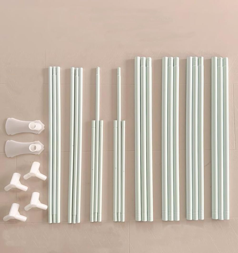 Cortinas con dosel de princesa para niñas, mosquitera, accesorios de decoración de dormitorio (arcoíris, King, 1 toldo de cama + marco de toldo)