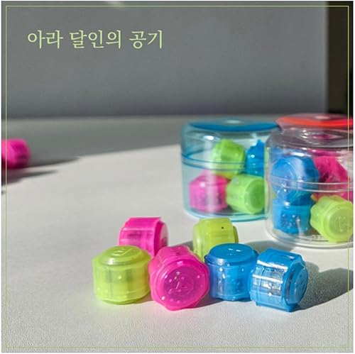 Miniatura 2 de [aleatorio] Juego tradicional coreano de 8 piezas Gonggi Jack Stone Pebbles Set con estuche redondo (4 juegos)