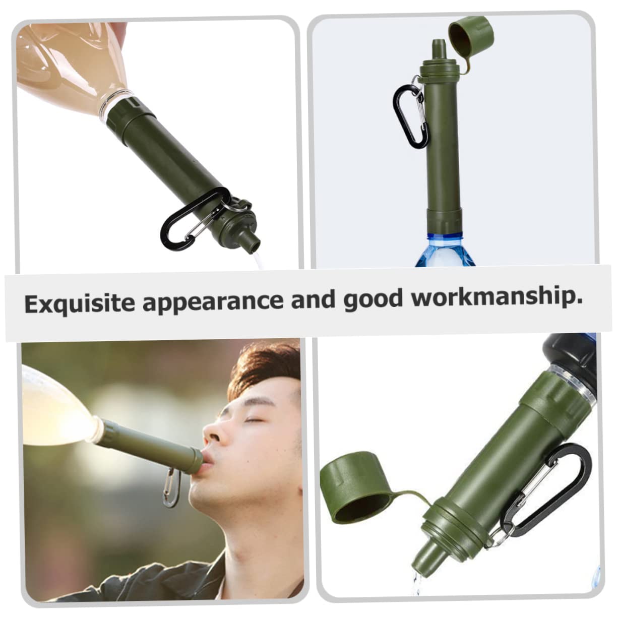 WOONEKY 3 Teiliger Wasserfilter, Tragbarer Camper Wasserfilter, Tragbarer, Rucksack, Notfall, Für Camping, Wasserreiniger Für Camping
