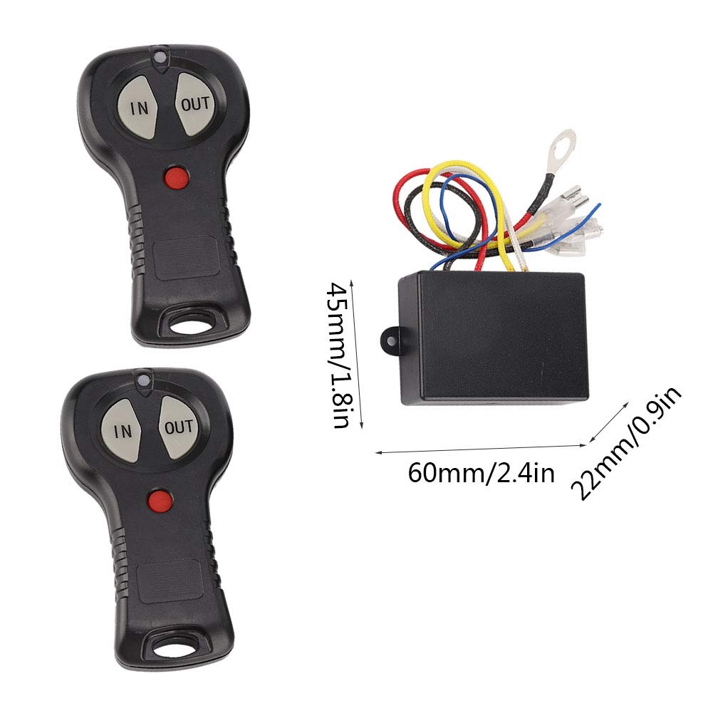 KIMISS inalámbrico para winch, 12V universal, kit control remoto para coche y camión, compatible con la mayoría de modelos, ligero y resistente
