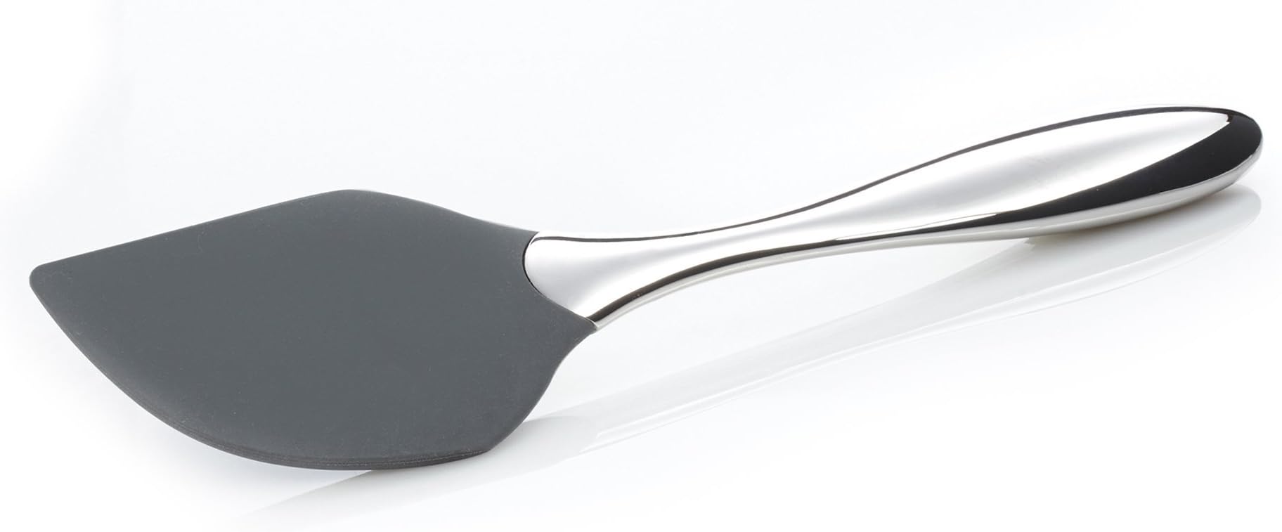 Curvo Spatula Bowl Scraper | 12 Inch Heat Resistant Kitchen Scraper for Baking and Cooking | Made of Stainless Steel and Silicone | Designed by Steve Cozzolino