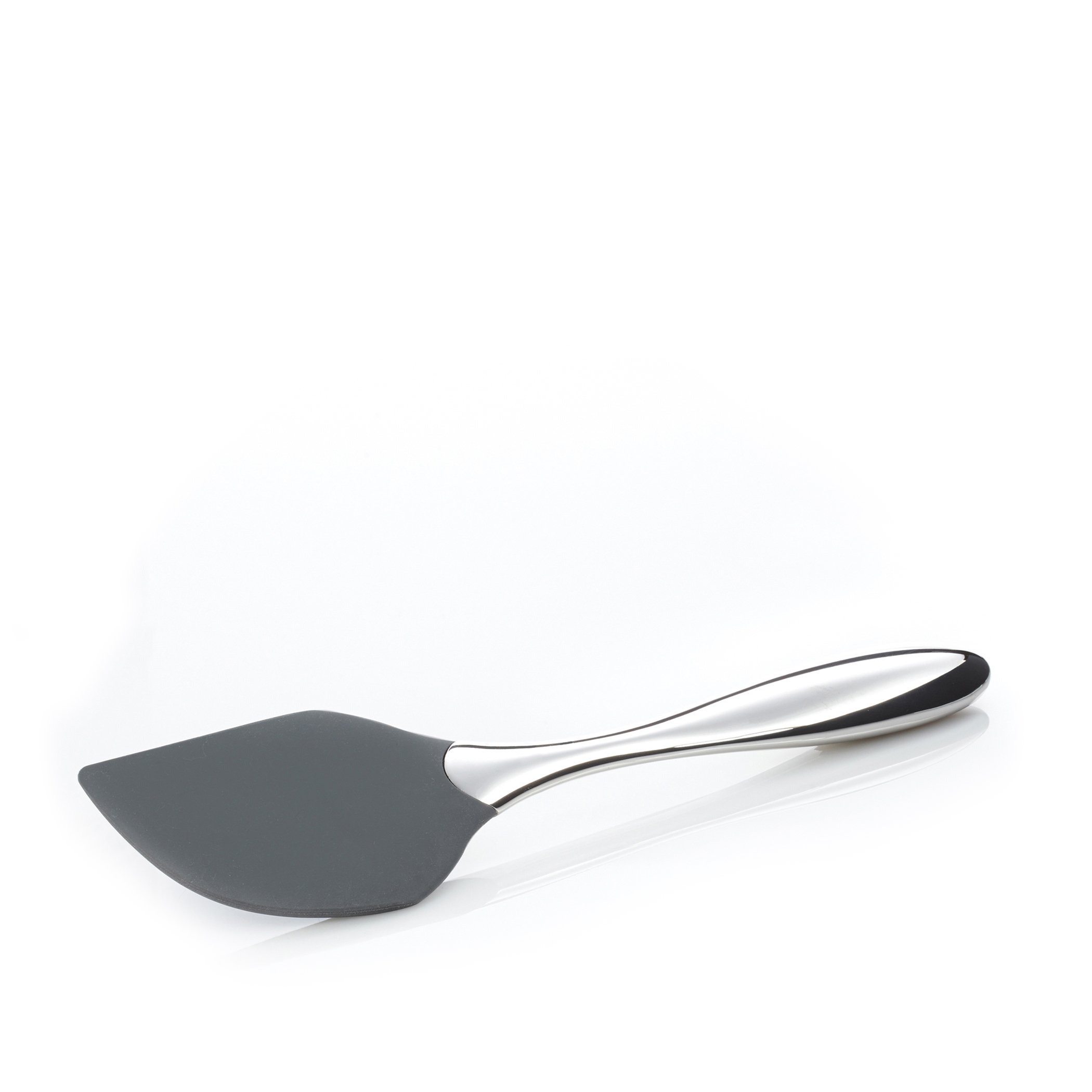 Curvo Spatula Bowl Scraper | 12 Inch Heat Resistant Kitchen Scraper for Baking and Cooking | Made of Stainless Steel and Silicone | Designed by Steve Cozzolino