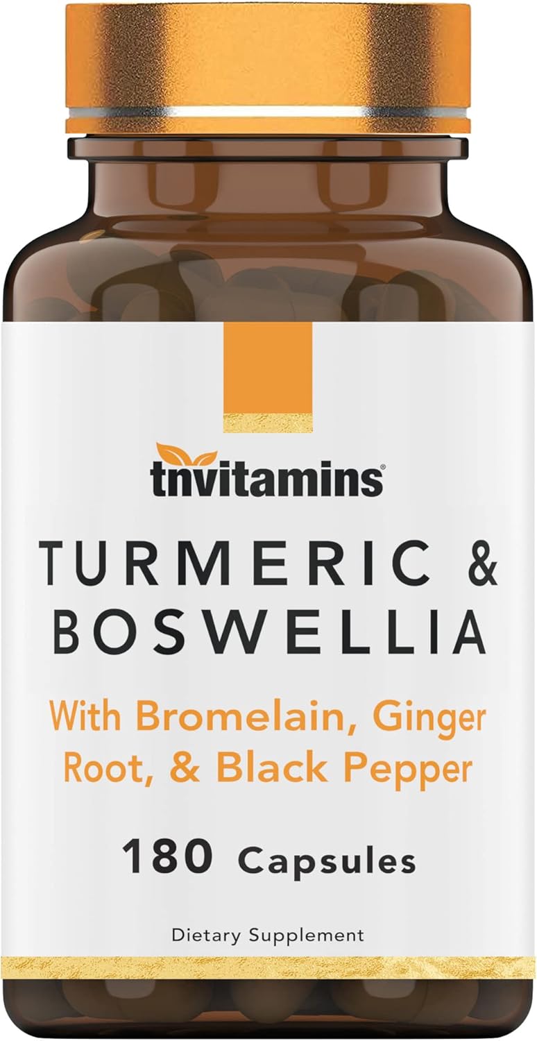 tnvitamins Turmeric & Boswellia Complex (180 Capsules) with