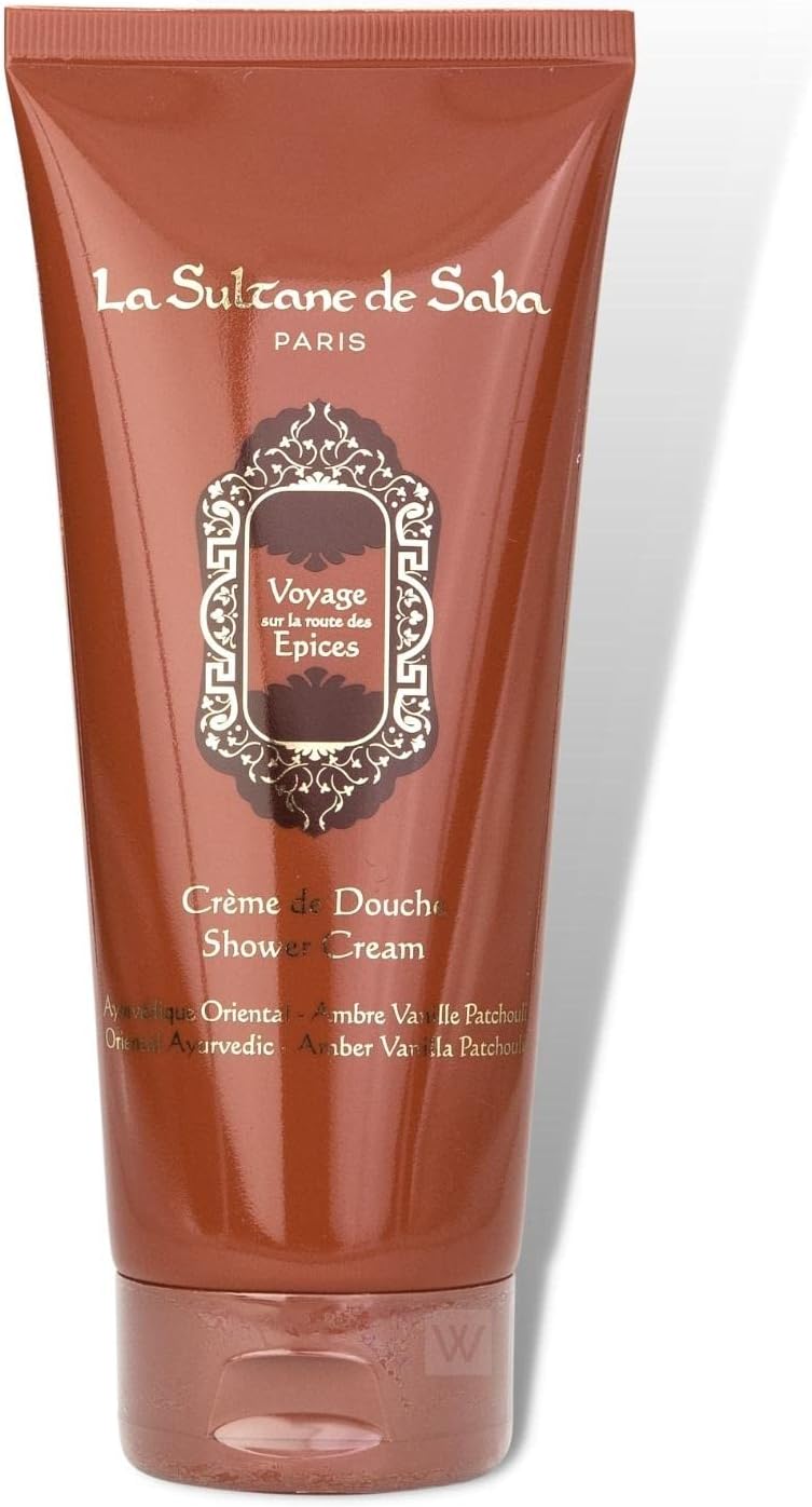 La Sultane de Saba Ayurvedic Shower Cream, Amber Vanilla Patchouli Scent, 200ml