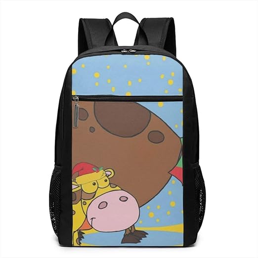 Ahdyr Novelty backpack Christmas Cows Travel Backpack, Backpack Water