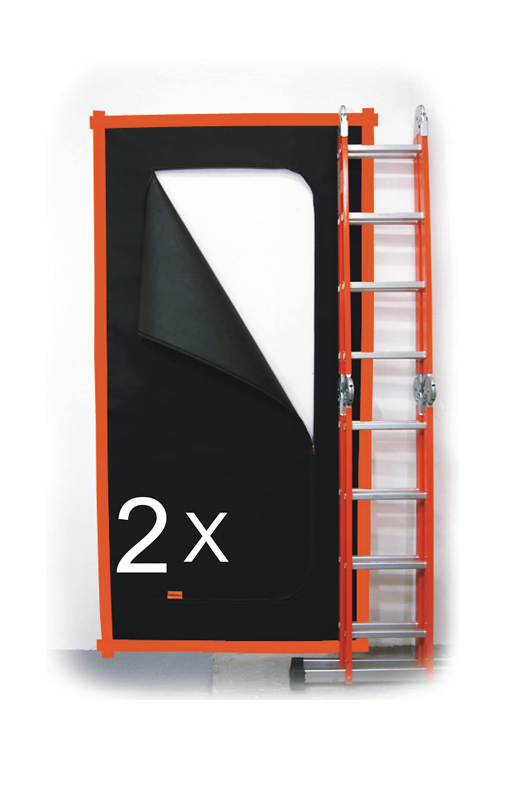 SafeCore Porta Antipolvere 220x110 cm 2 Pezzi, Cerniera Doppia | Tessuto non tessuto polipropilene 120 g/m², barriera polvere, lavori edili ristrutturazioni, accesso doppio lato