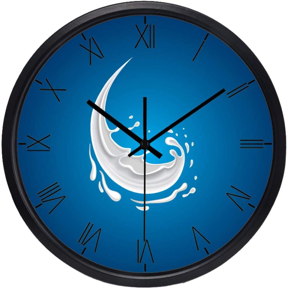 ミルクドロップスローマ壁掛け時計 黒