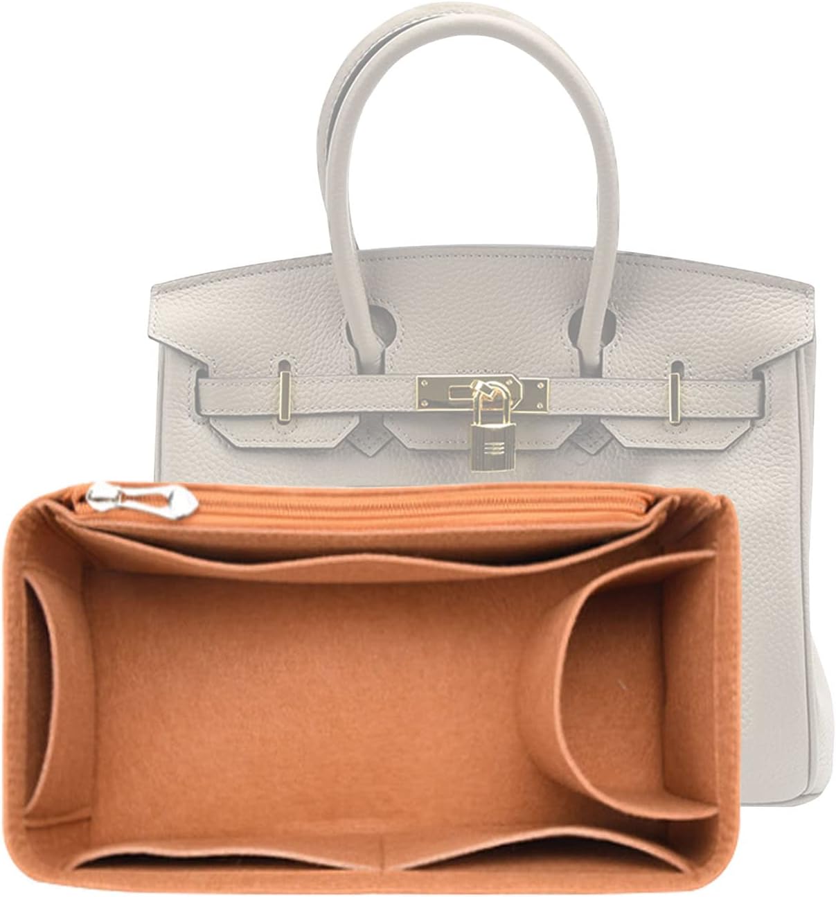 Lckaey Purse Organizer for Hermes birkin bag 30 Felt