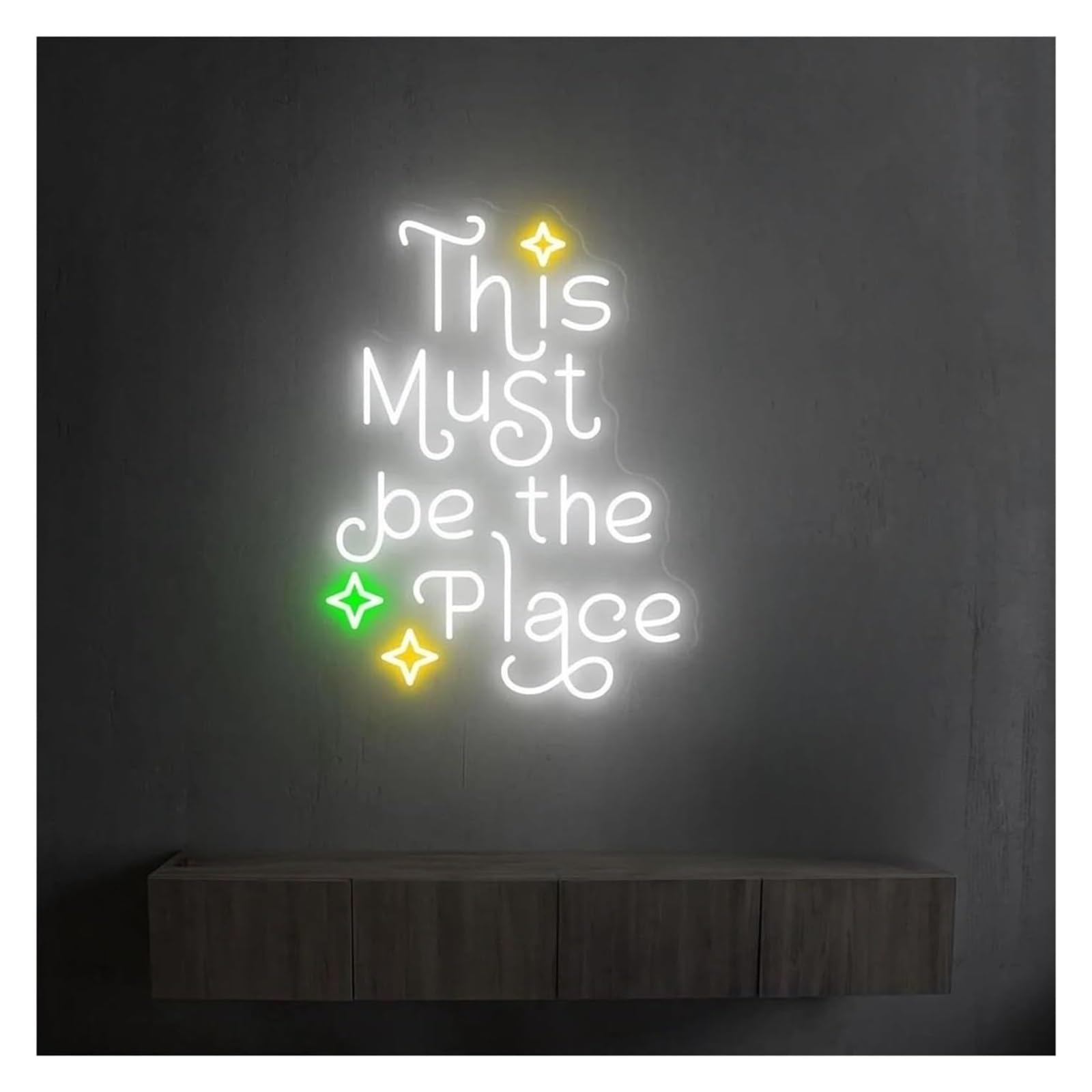 Zynther Neon lamp for neon Light Decoration This Must Be The Place for Sign LED Dimmable Powered 38cmx28cm(A)