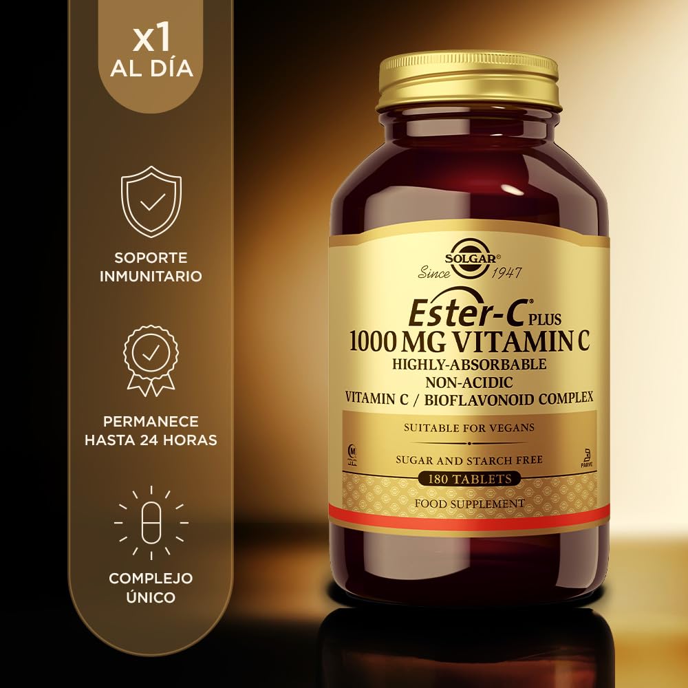 Ester C Plus 180 comprimidos de 1000 mg de Solgar