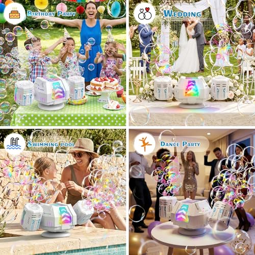 Fitrobust Bubble Machine, Rechargeable Dual-Nozzle Bubble Machine for Kids - image 7