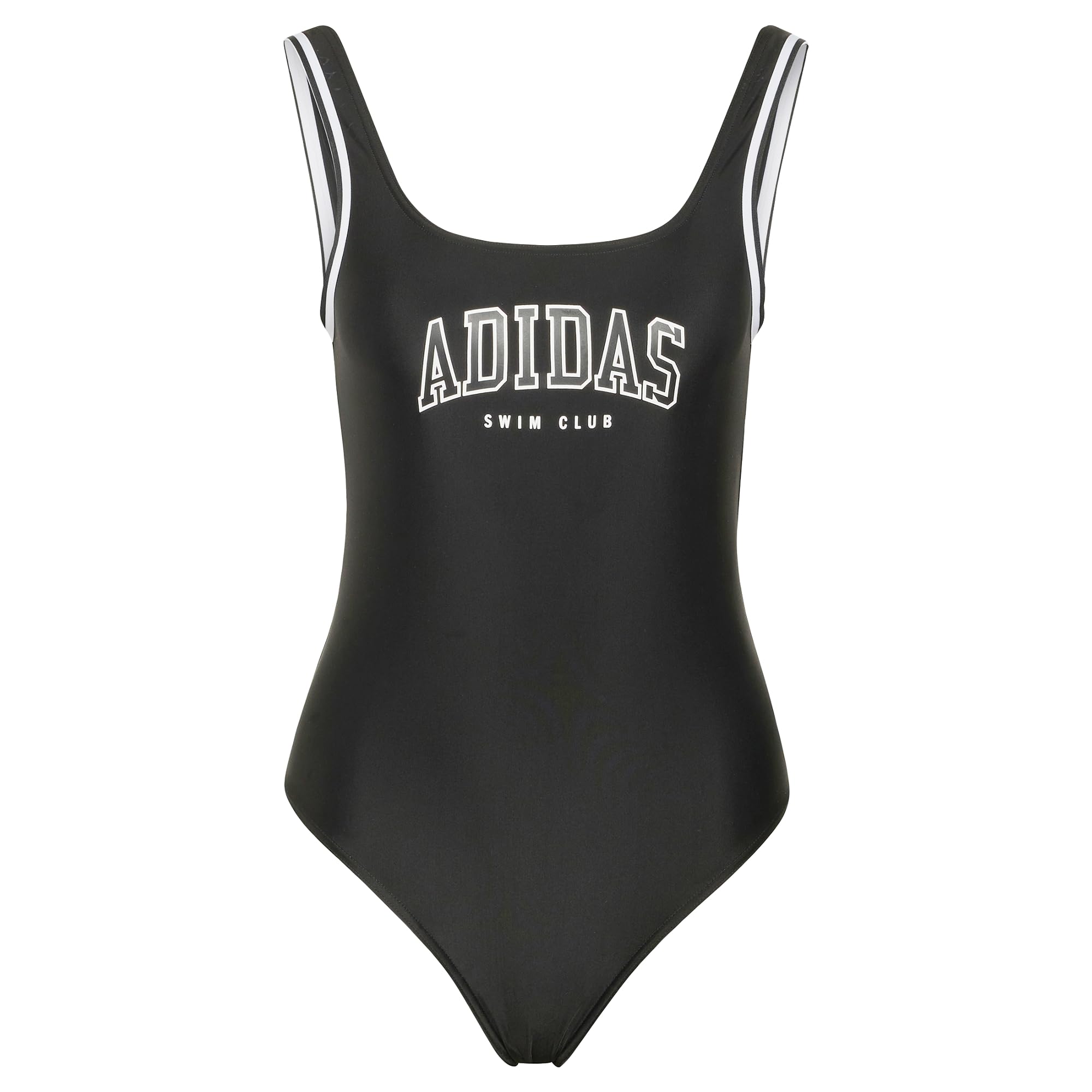 adidas Women's Collegiate U-Back Swimsuit Swimwear, Black, 34
