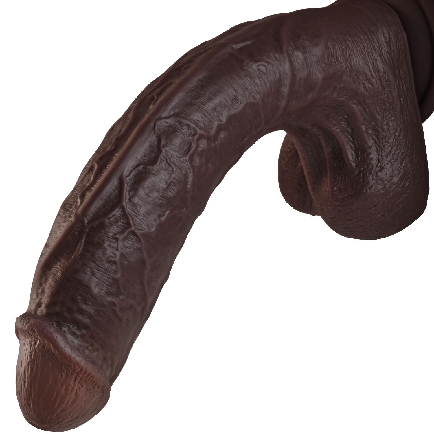 11 Inch Realistic Big Black Dildo Sex Toy Skin-Like Huge Thick Dildo with Strong Suction Cup for Hands-Free