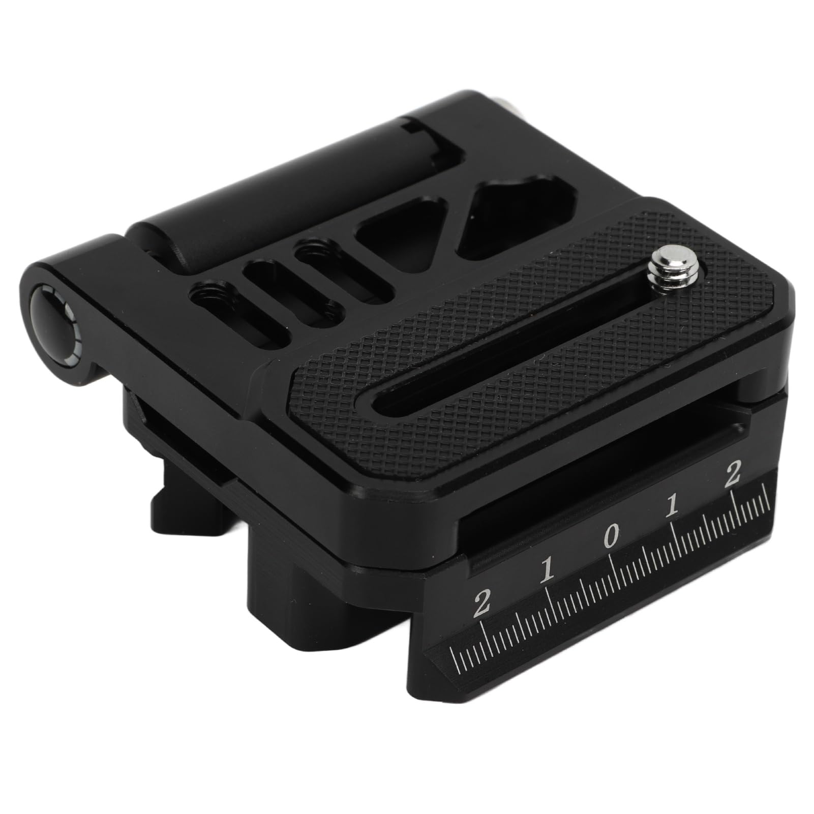 Piastra a L con rilascio rapido, supporto verticale per fotocamera con fori per viti da 1/4" e 3/8", piastra treppiede con testa sferica pieghevole in lega di alluminio, adatta per