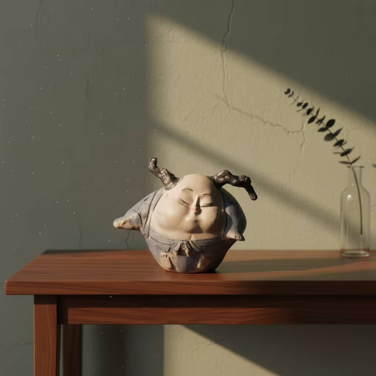 Statuetta di Ragazza Stile Folk Statuetta con Artigianale Scultura in Ceramica per Collezionisti, Soggiorno, Stile Vintage Con Ragazza In Ceramica Dipinta A Mano, F Modello Uno