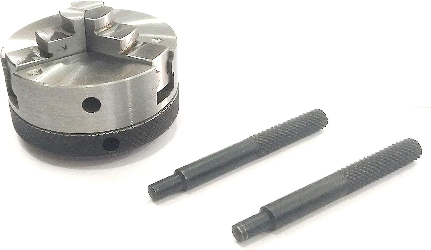 Mini tornos 65 mm 3 mordazas autocentrantes M14 x 1 portabrocas pequeño
