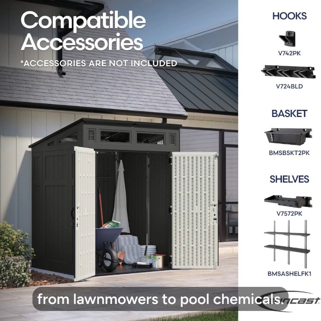 Amazon.com : Suncast 6x5 Ft. Modernist Garden Shed, 200 Cu Ft