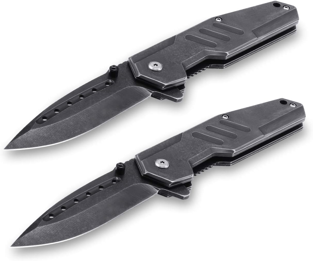 Lichamp Folding Pocket Knife Set for Men, 2Pack Flip Knife