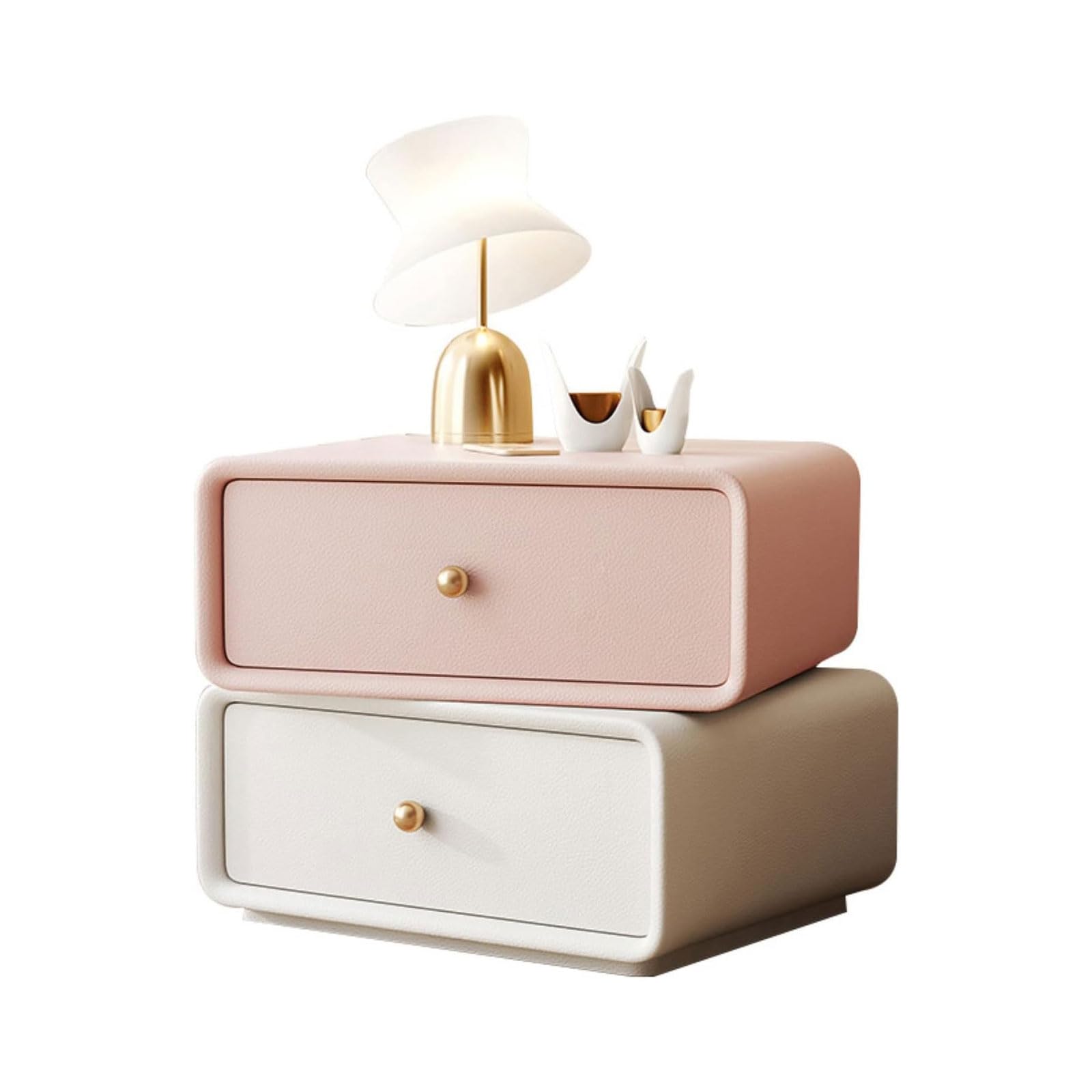 Table de chevet pivotante bois massif table nuit cuir minimaliste 2 tiroirs