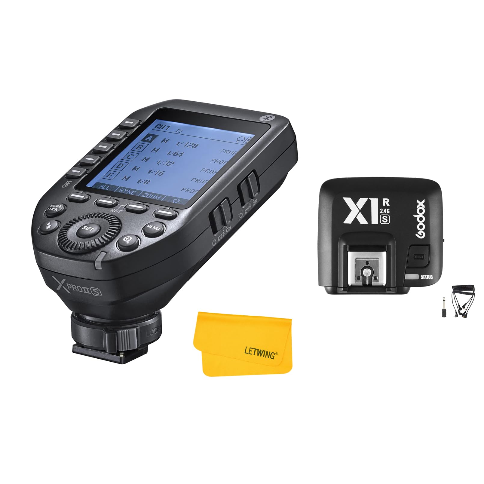 Godox XProII-S Wireless Flash Trigger for Sony Cameras, Bluetooth Connection, HSS 1/8000S 2.4G TTL Wireless Flash Transmitter with Godox X1R-S TTL Wireless Flash Trigger Receiver for Sony