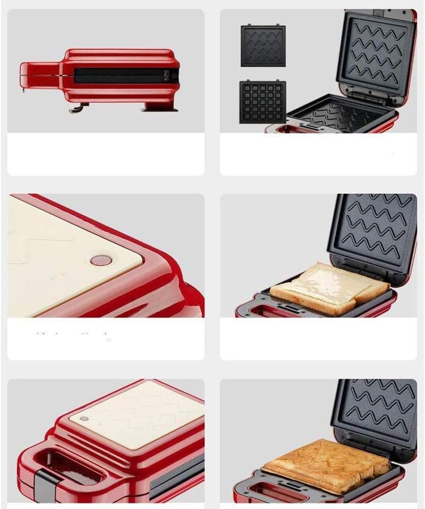 Square Multifunction Sided Heating Not Sticky Coating Home Kitchen Bread Breakfast Baked Toast Cone Maker