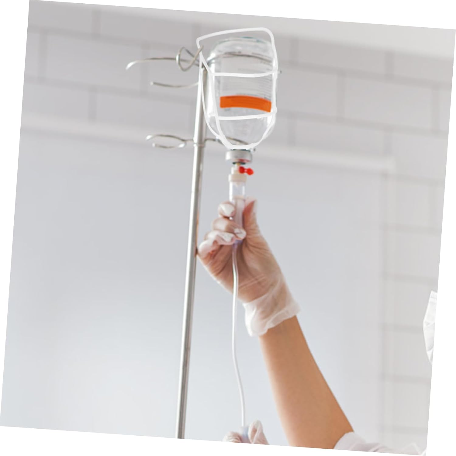 20PCS Hanging Saline Bottle Covers Reusable Thick Plastic Infusion Bottle Nets for Efficient Storage Hospitals Clinics Easy Installation Compatibility