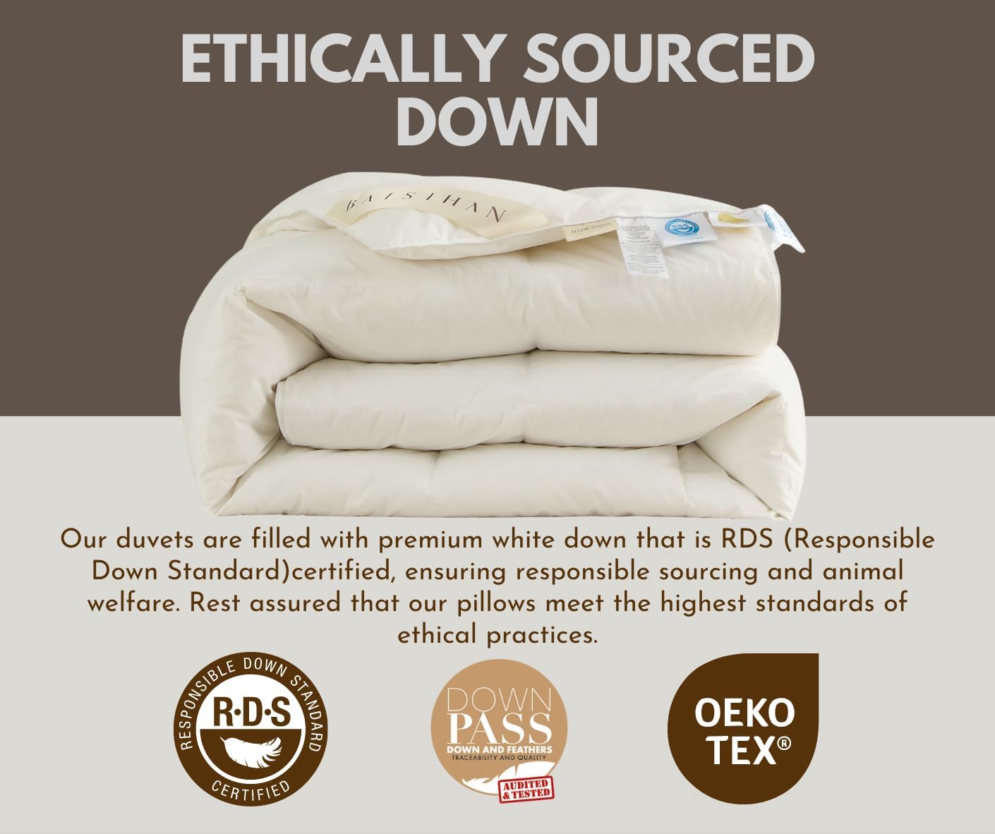 OverCloud™ Goose Down Comforter, Twin Size Winter Down Duvet Insert, Hotel Collection Comforter Ultra Soft 700+ Fill Power Down Proof Duvet Insert with Corner Tabs (90"x68")