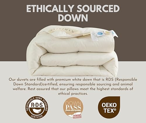 Vista 5 de OverCloud™ - Edredón de plumón de ganso, relleno de edredón de invierno tamaño individual, edredón de la colección de hotel, ultra suave, relleno