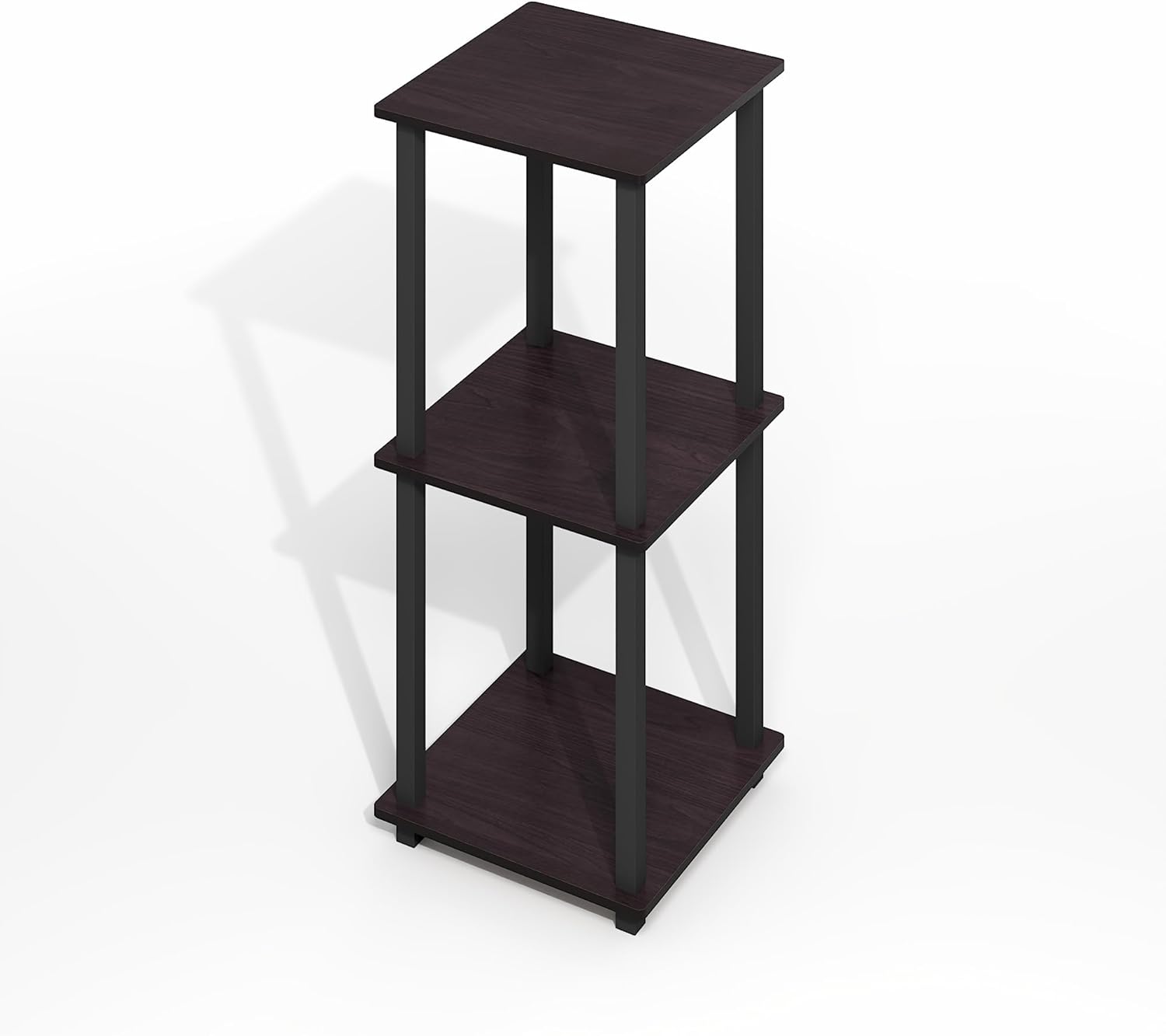 Furinno Simplistic Side Table Set of 2, End Table, Night Stand, Nightstand, Bedside Table, for Living Room, Bedroom, Dark Mocha