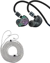 Linsoul THIEAUDIO Hype 4 MKII 2DD + 4BA Hybird in Ear Monitor,HiFi Wired IEM Earphones Tripowin Zonie IEM Cable, 2m Long Earbud Cord, 16 Core Silver Plated Earphone Cable