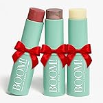 Boomstick Trio  Rose Nude 3 Pack Cream Blush Makeup - Rose Nude Blush Stick, Highlighter Stick & Moisturizer for Cheeks, Eyes & Lips - Boom Sticks by Cindy Joseph for Older Women