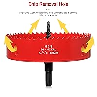 Vista 253 de Sierra perforadora de 4 1/8 pulgadas (4.134 in) para madera y plástico, broca de núcleo de cortador de agujeros bimetálico HSS para paneles de yeso