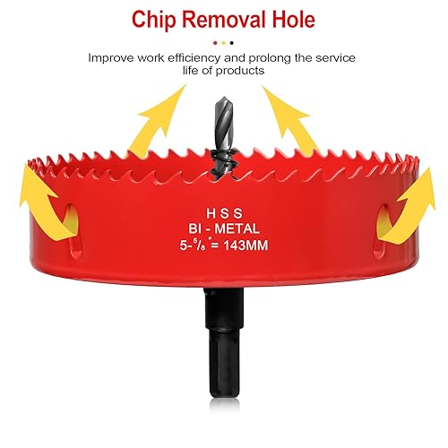 Vista 260 de Sierra perforadora de 2 3/4" (70 mm) para madera y plástico, broca de núcleo de cortador de agujeros bimetálico HSS para paneles de yeso, tableros