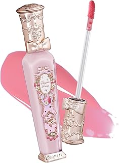 Flower Knows Violet Strawberry Rococo Glowy Lip Gloss,Moisturizing Baby Pink Plumping Lip Oil,Hydrating Lip Tint for Girls&Women,Vegan & Cruelty-Free,0.12 Fl Oz(G01 Strawberry Macaron)