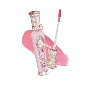 Flower Knows Violet Strawberry Rococo Glowy Lip Gloss Moisturizing Baby Pink Plumping Lip Oil Hydrating Lip Tint for