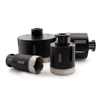 DT-DIATOOL Diamond Core Drill Bits Set Tile Hole Saw for Porcelain Ceramic Tile Marble Granite Masonry Stoneware 35/51/65/102mm