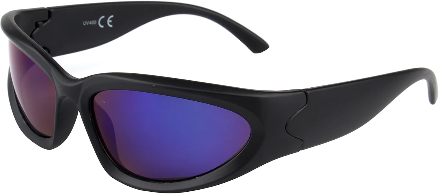 KENBO Y2K Sunglasses Wrap Around Futuristic Sunglasses Womens Men Swift Oval Fashion Sport Shades Sun Glasses