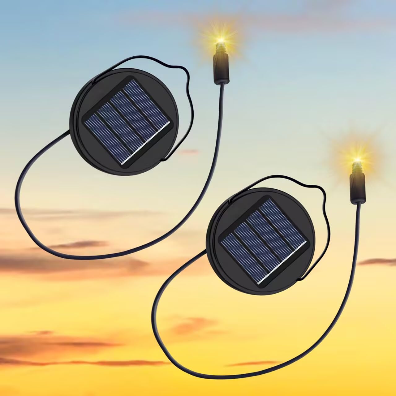 HOMEIMPRO 2-Pack Replacement Solar Light Tops
