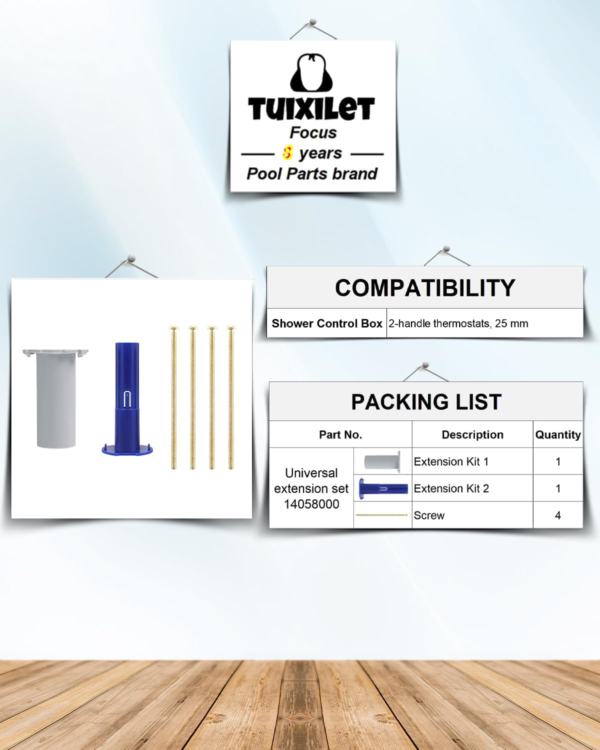 14058000 Universal Extension Set (25 mm) Compatible with Gro’he 2-Handle Thermostats