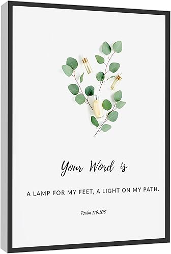 Vista 7 de RCVTVPV Arte de pared del Salmo 91 con texto en inglés «He Who Dwells in the Secret Place» (El que mora en el lugar secreto), lienzo impreso