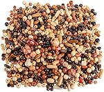 Cedilis 2000 Pcs Printed Wooden Beads, 5mm to 21mm Assorted African Beads, Natural Loose Wood Macrame Supplies Bead for Jewelry Bracelets Necklace Earring Making DIY Craft Project