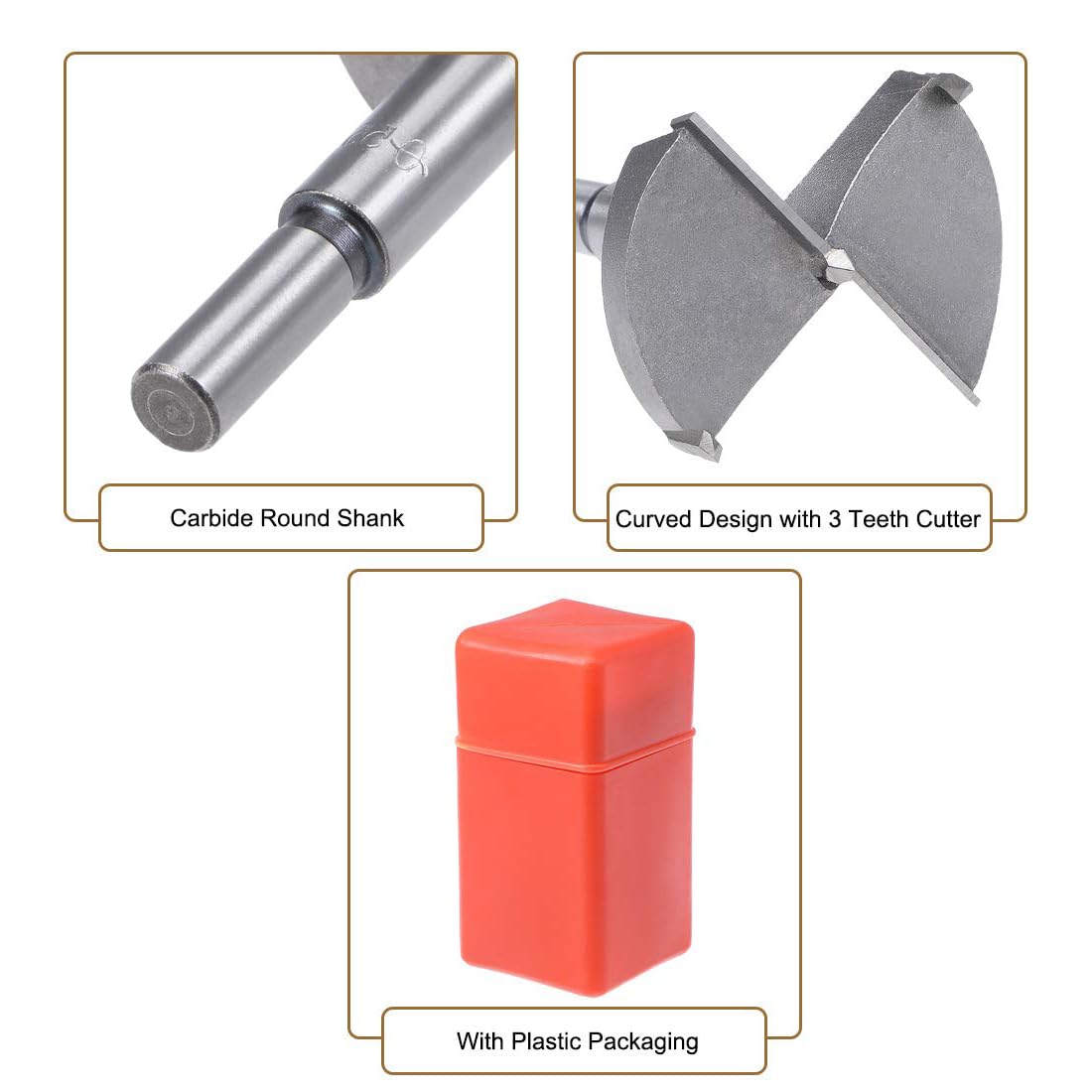 MACHSWON Forstner Drill Bits Tungsten Carbide Wood Hole Saw Opener Drill Bit 55mm Woodworking Drilling Boring Bit Cutter - Image 3