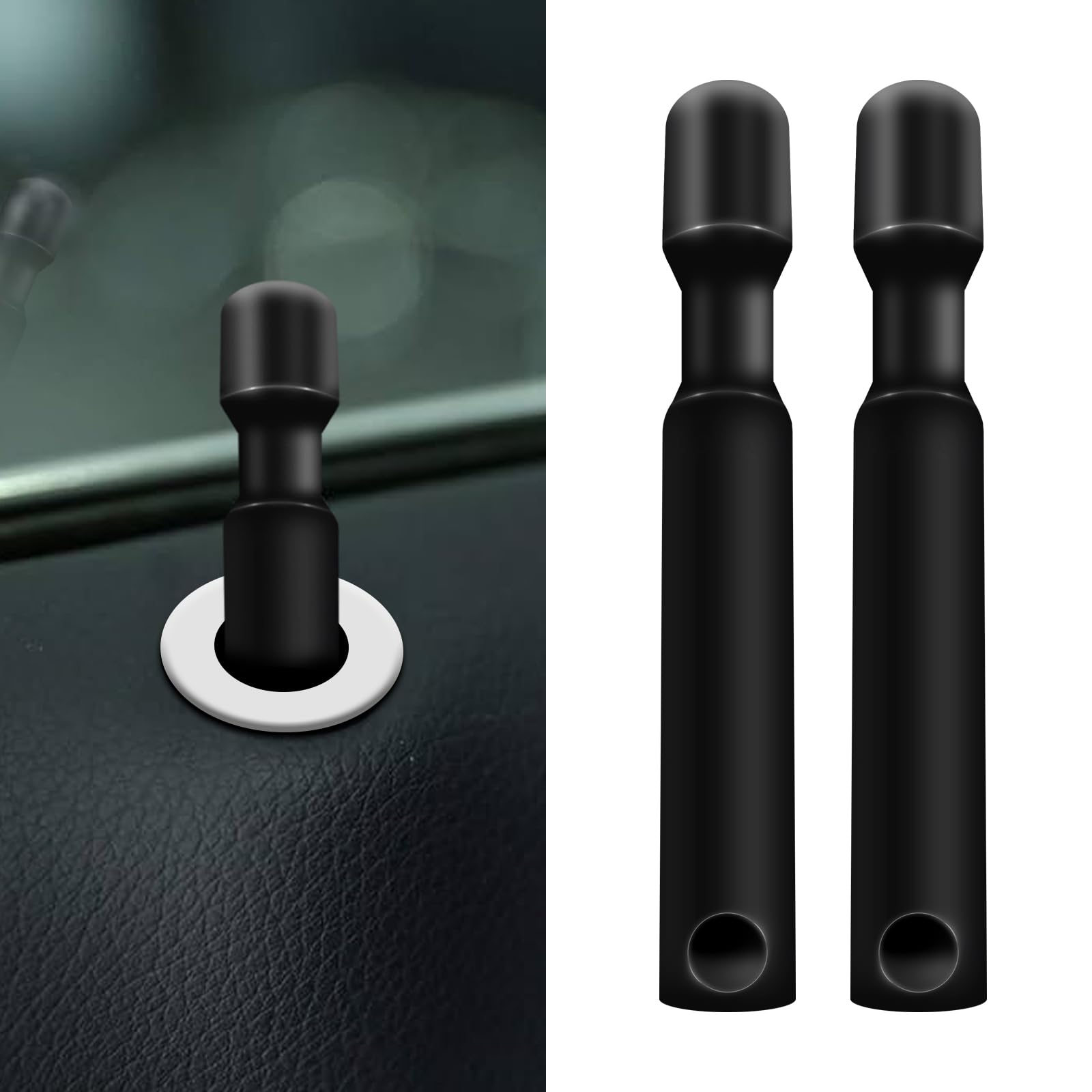 2PCS Car Door Lock Knobs for Ford F150 Explorer, Door Lock Pull Knob, Cover FODZ-5421850-A, Lift Bolt Control Post Pins