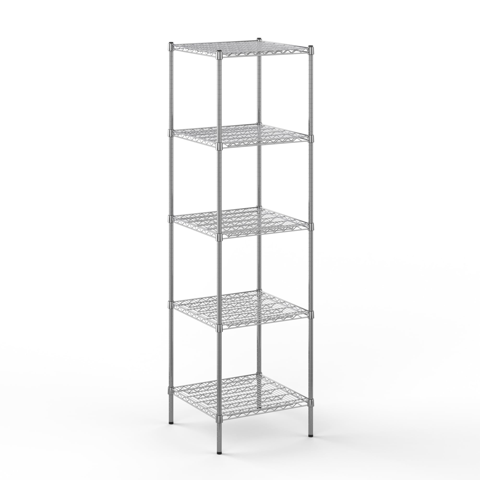 24" Deep x 24" Wide x 86" Height Wire Shelving Kit | 5-Tier | NSF Commercial Storage Rack Unit