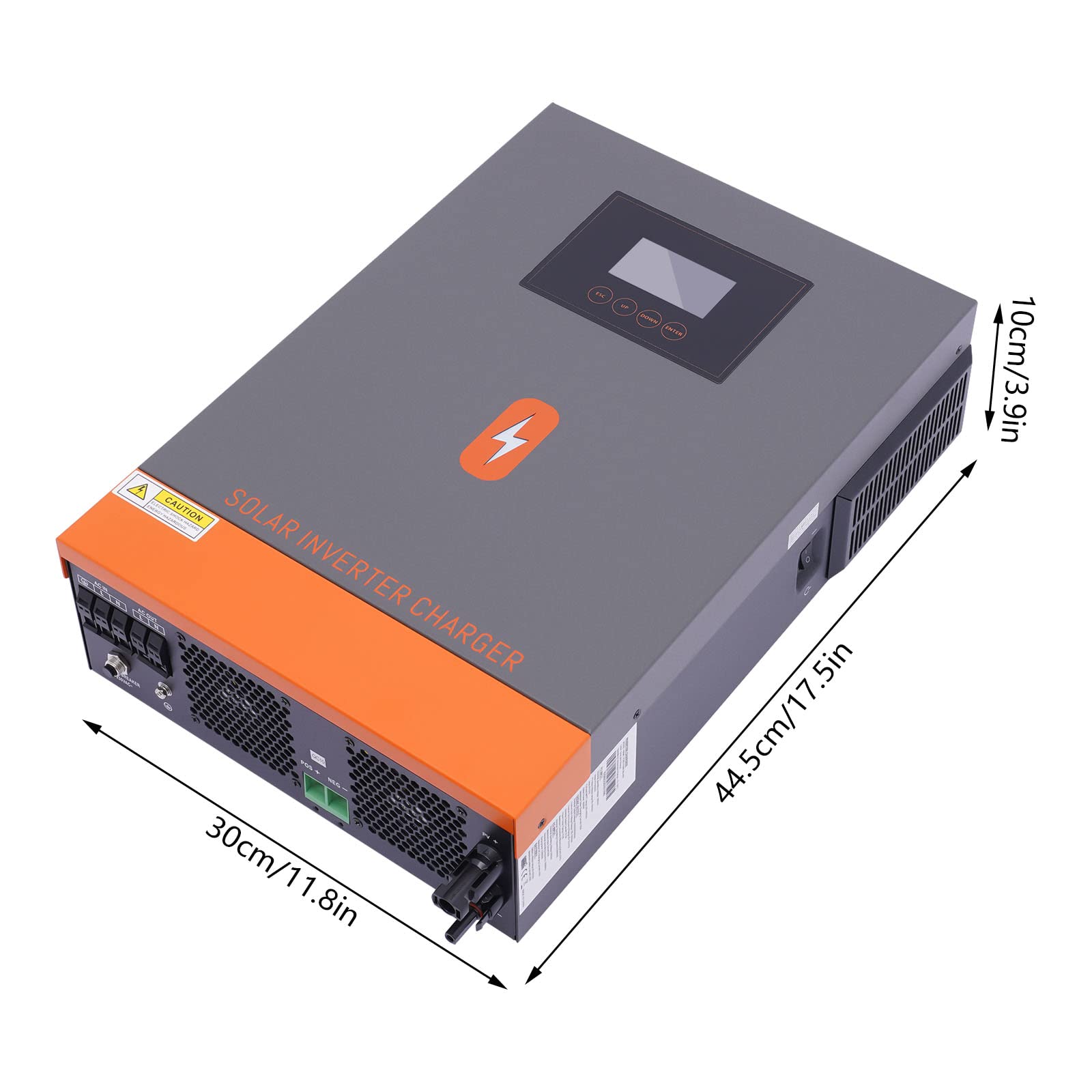 Hybrydowy falownik 24 v 4500 w/30 V 6500 w/48 V 10200 W z ekranem dotykowym ładowarka solarna z ładowarką, sieć priorytetowa, solarny regulator ładowania (24 V 4500 w)