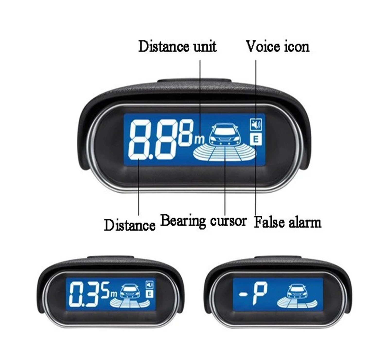 Zestaw czujników parkowania samochodu 8 22mm wyświetlacz LED z podświetleniem cofania Radar zapasowy Monitor System detektorów 12V 7 kolorów (szary)(Red)
