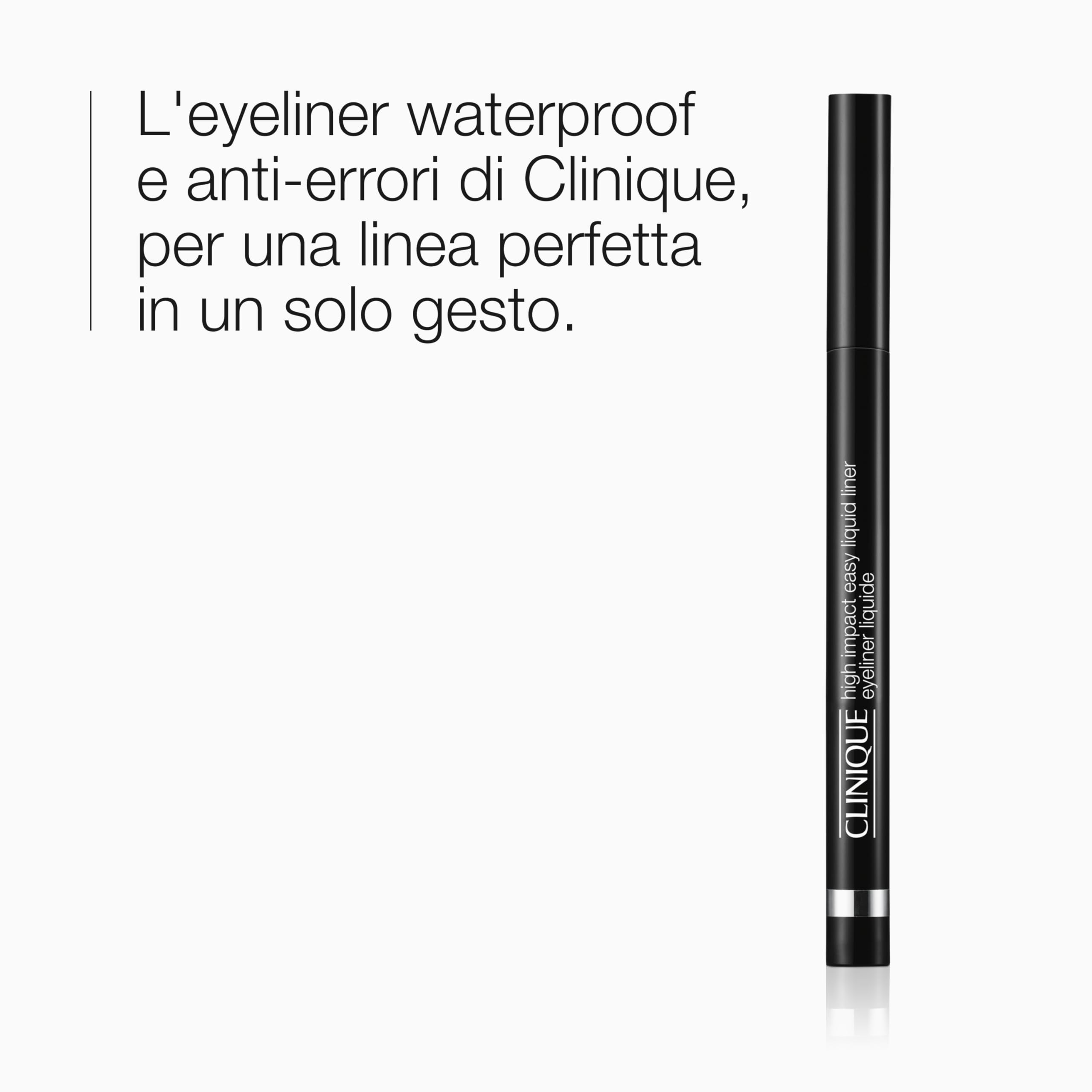 Clinique High Impact Easy Liquid Eyeliner eyeliner liquido | Waterproof, lunga tenuta, anti-sbavature, sicuro per gli occhi sensibili