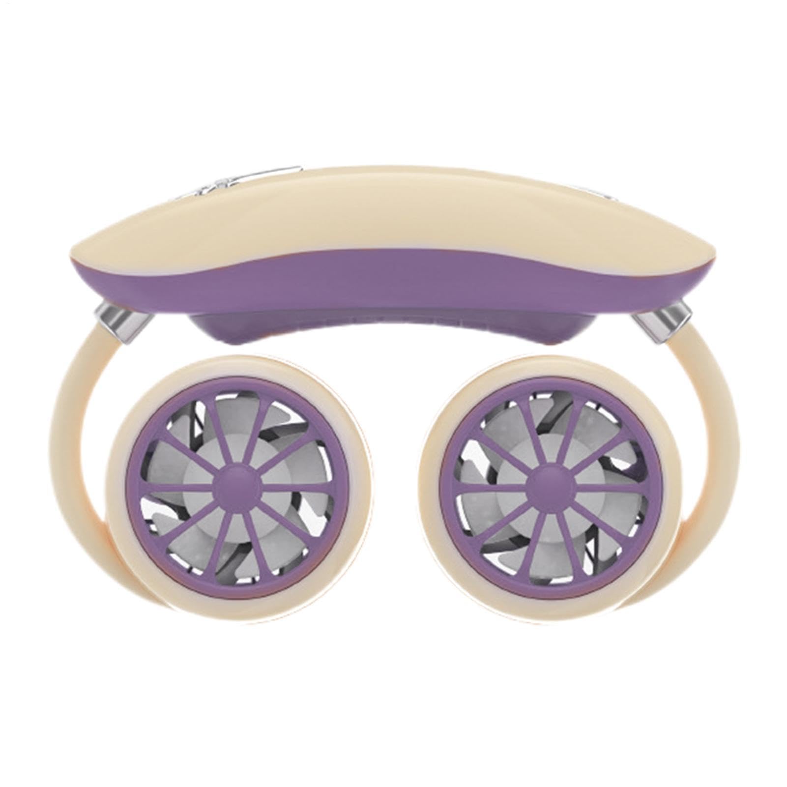 Ventilateur de cou portable et pliable rechargeable | Mini ventilateur silencieux à double tête